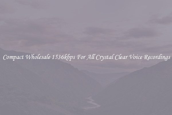 Compact Wholesale 1536kbps For All Crystal Clear Voice Recordings