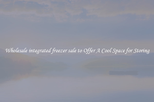 Wholesale integrated freezer sale to Offer A Cool Space for Storing