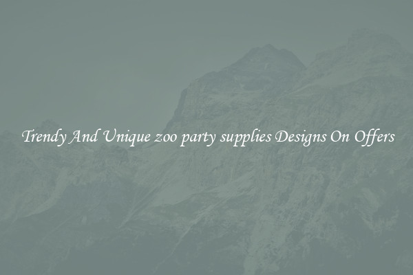 Trendy And Unique zoo party supplies Designs On Offers