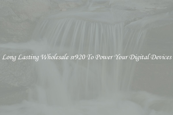 Long Lasting Wholesale sr920 To Power Your Digital Devices