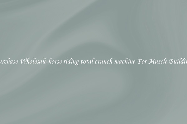 Purchase Wholesale horse riding total crunch machine For Muscle Building.